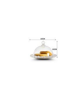 Generic Mini Dessert Plate with Glass Cover Suitable for Dates, Bonbon and Candies-14cm  - Image 4
