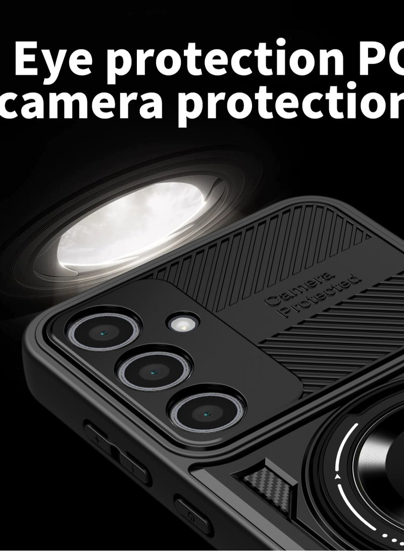 Case Cover Shock Resistant Protect Camera TPU + PC Compatible with Samsung Galaxy A55 (Black) - Image 4
