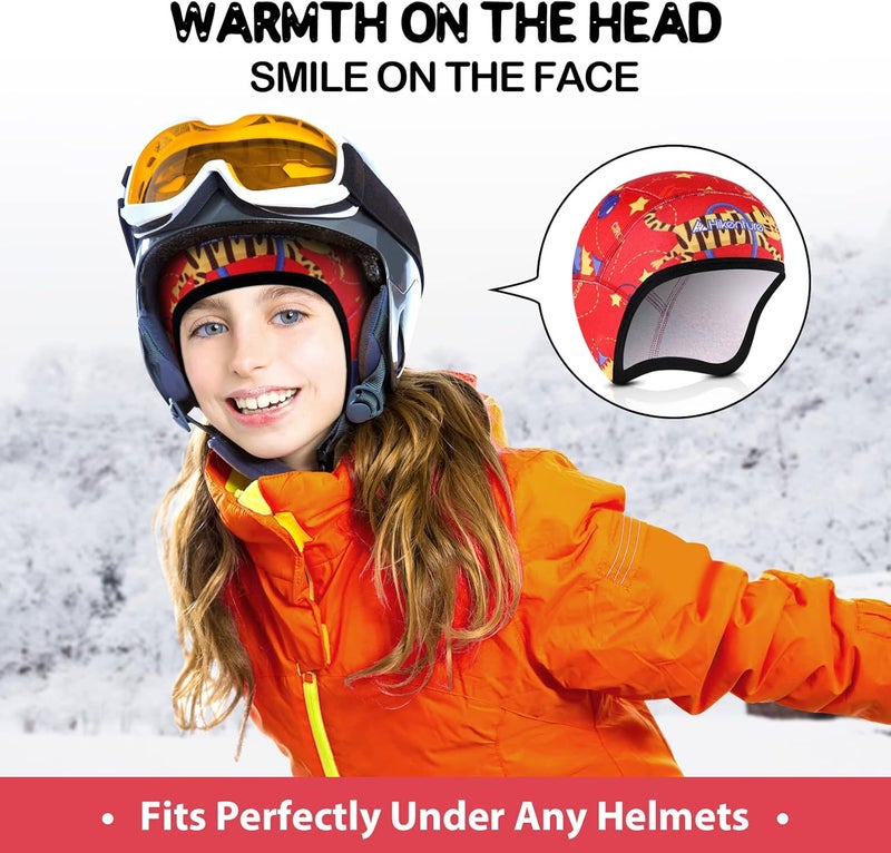 HIKENTURE Kids Skull Cap Helmet Liner Winter Hat for Boys and Girls Beanie Ski Hat with Thermal Fleece for Snow Sports… - Image 3