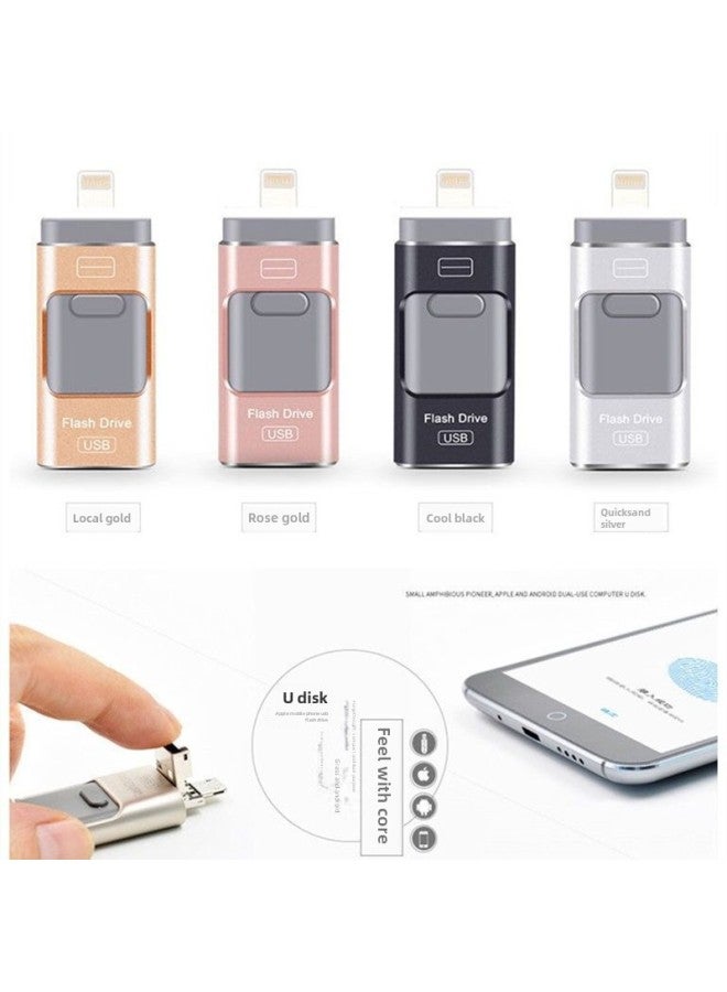 Suitable For Apple Android Mobile Phone Computer Three-use USB Creative High-speed USB Ipadmini Expansion Container OTG-Color:Black-Capacity:512GB - Image 4