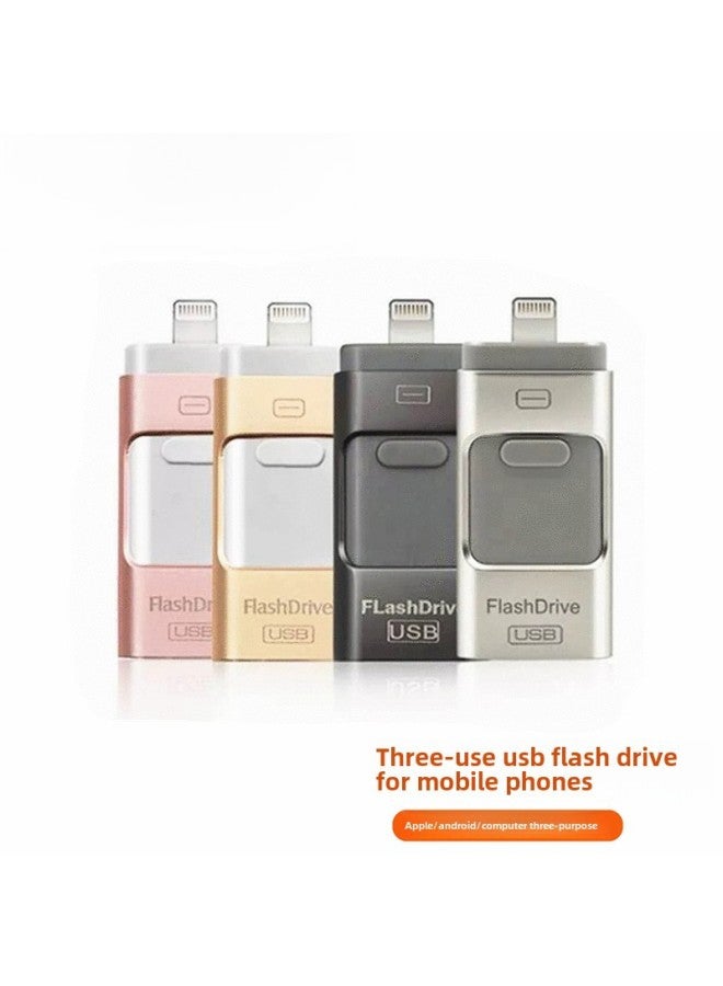 Suitable For Apple Android Mobile Phone Computer Three-use USB Creative High-speed USB Ipadmini Expansion Container OTG-Color:Black-Capacity:512GB - Image 2