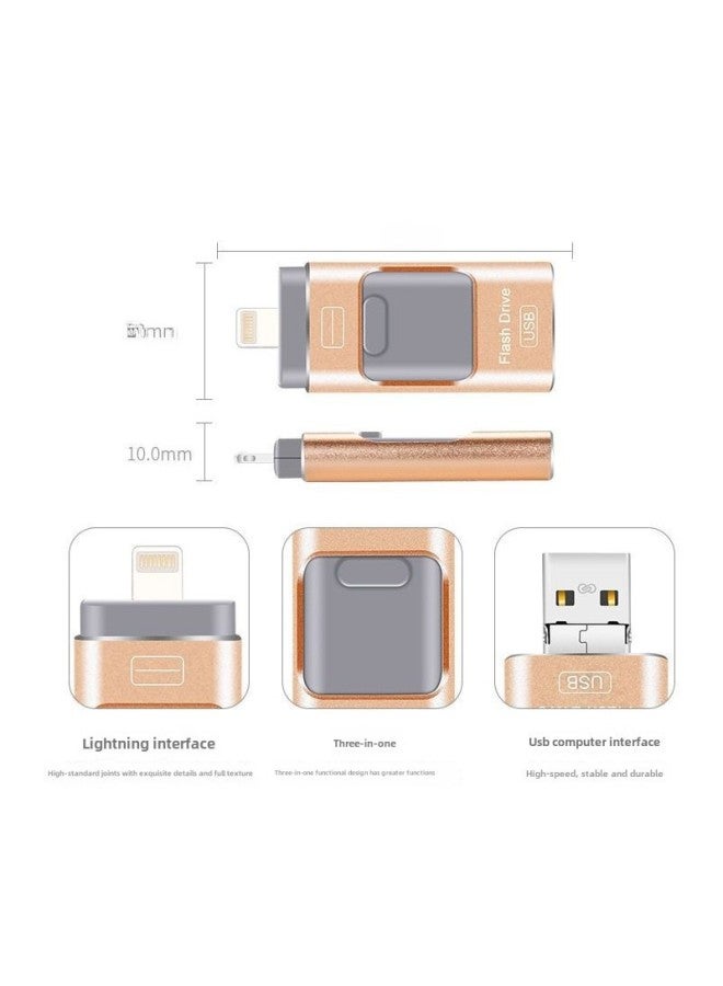 Suitable For Apple Android Mobile Phone Computer Three-use USB Creative High-speed USB Ipadmini Expansion Container OTG-Color:Black-Capacity:512GB - Image 5