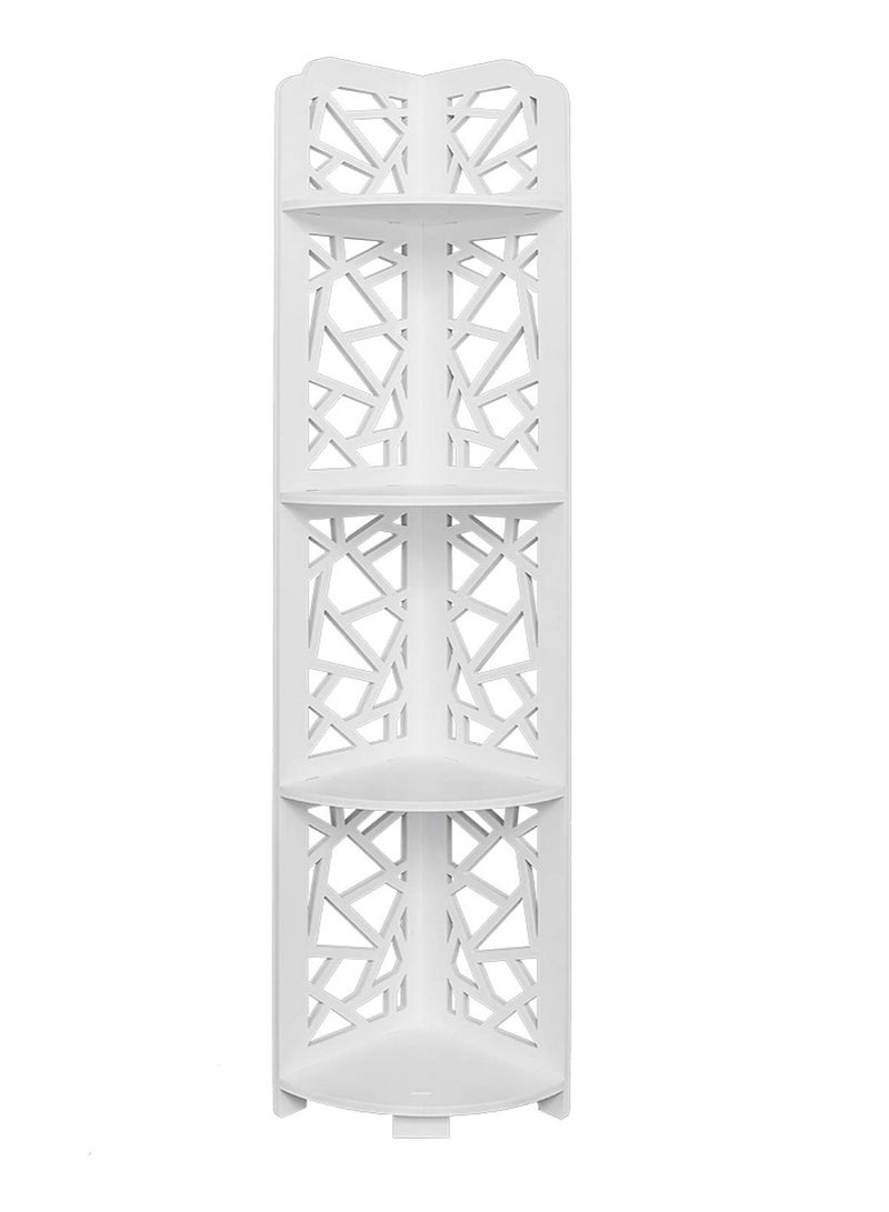 LINGWEI Corner Shelf Bathroom Corner Rack Shelves Stand Bathroom Organizer Waterproof Towel Holder Sink Organizer Multipurpose Shelving Corner Floor Cabinet White  - Image 4