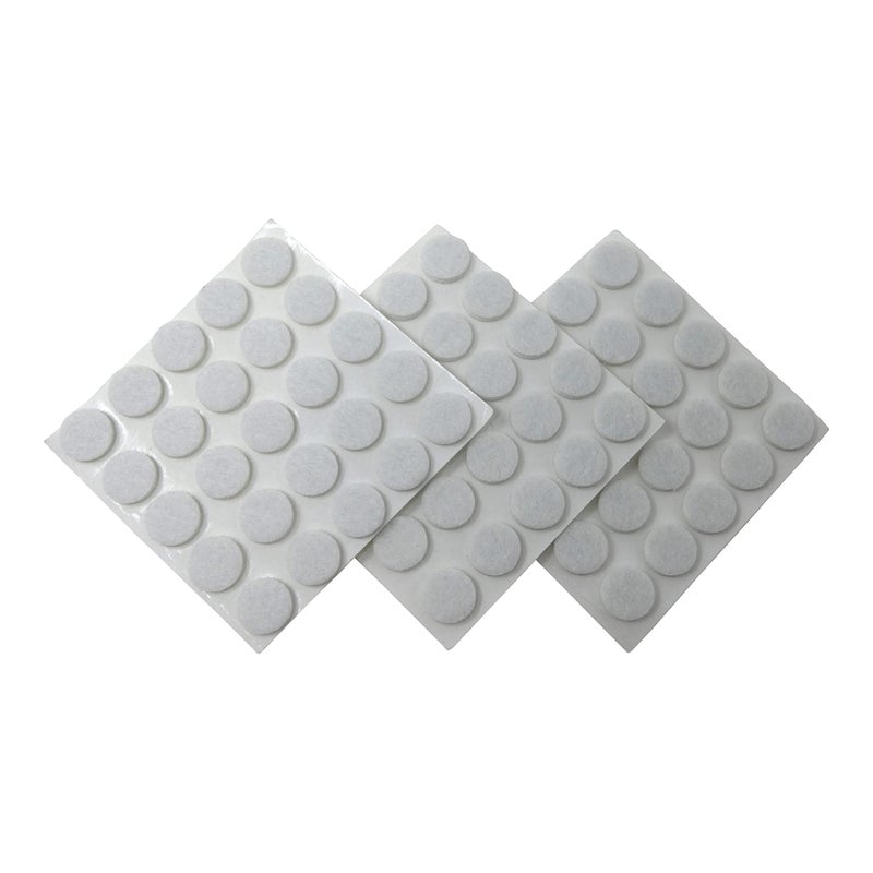 Shepherd Hardware 9957 38Inch SelfAdhesive Felt Furniture Pads 75Pack White