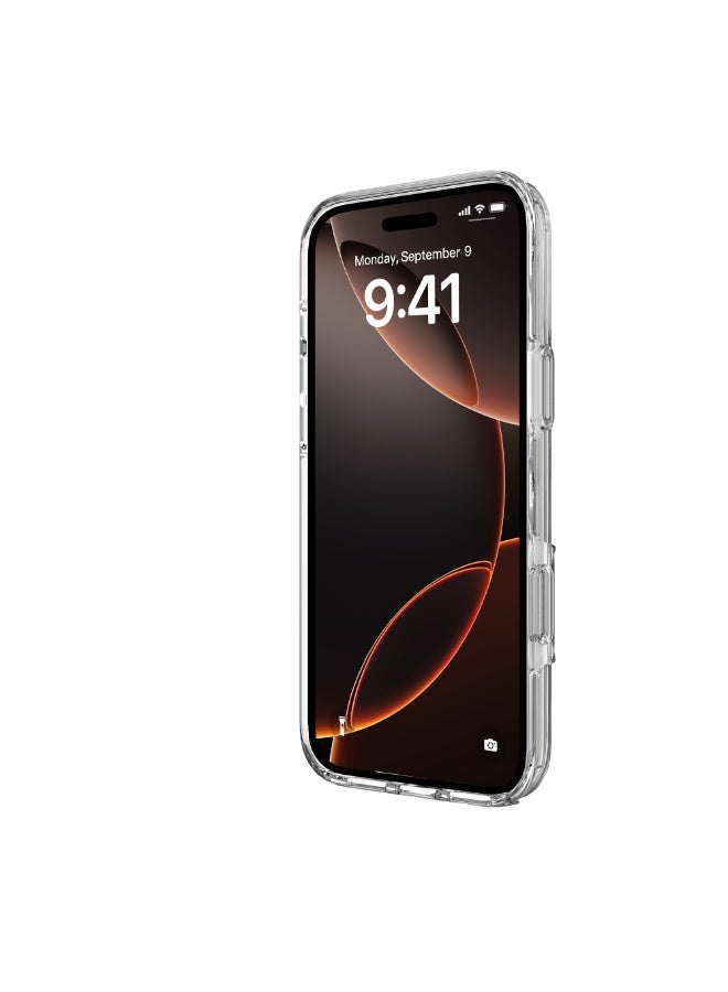 كيودوس جراب QDOS الشفاف لهاتف iPhone 17 Pro Max - مقاوم للاصفرار، مقاوم للصدمات، زوايا مبطنة بالهواء، حماية من السقوط بتقنية 3M، حواف مرتفعة للشاشة والكاميرا - Image 2