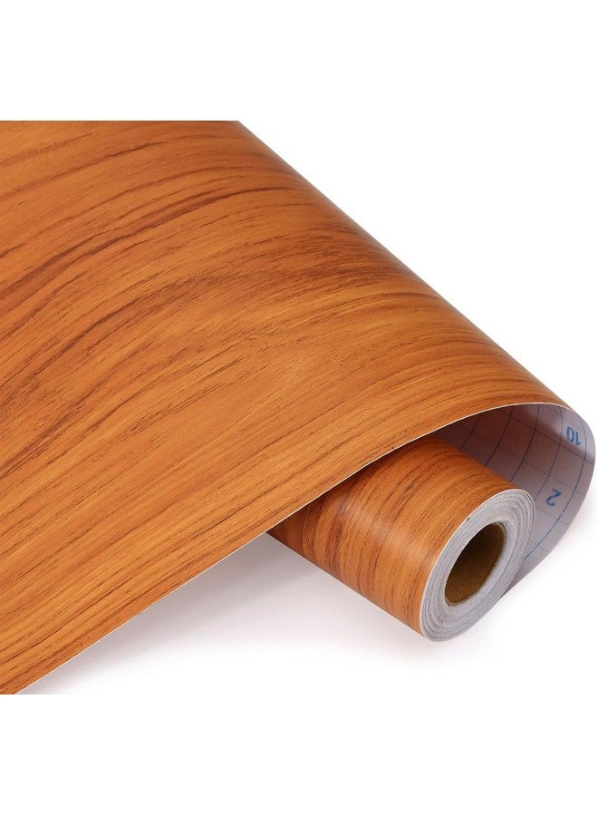 ويسدم ورق حائط WISDOM من الفينيل الصلب للأثاث والأبواب الخشبية، فينيل DIY، خزانة، بطانة رف، ورق حائط لخزائن المطبخ 2 قدم × 10 قدم (خشبي بني كريمي) - Image 1