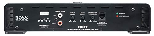 BOSS Audio Systems R1600M Monoblock Car Amplifier – 1600 W High Output, Low/High Level Inputs, Low Pass Crossover, Hook Up to Subwoofer for Bass - Image 4