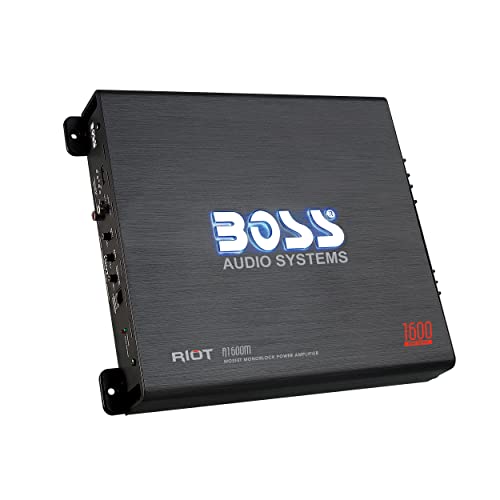 BOSS Audio Systems R1600M Monoblock Car Amplifier – 1600 W High Output, Low/High Level Inputs, Low Pass Crossover, Hook Up to Subwoofer for Bass - Image 2