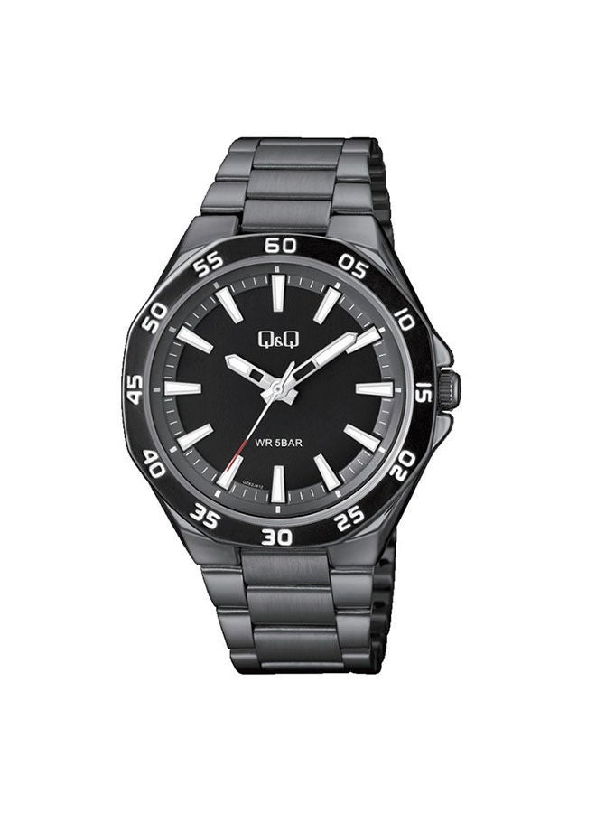 كيو آند كيو ساعة يد من ستانلس ستيل بعقارب QZ82J412Y