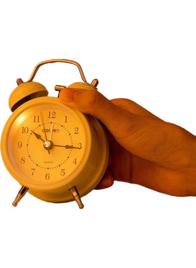 Deli Mini Luminous Alarm Clock, Family Bedroom Lazy Alarm Clock, Student Bedside Clock, Back-To And Graduation Season Gift, Random Color 9024 - Image 2