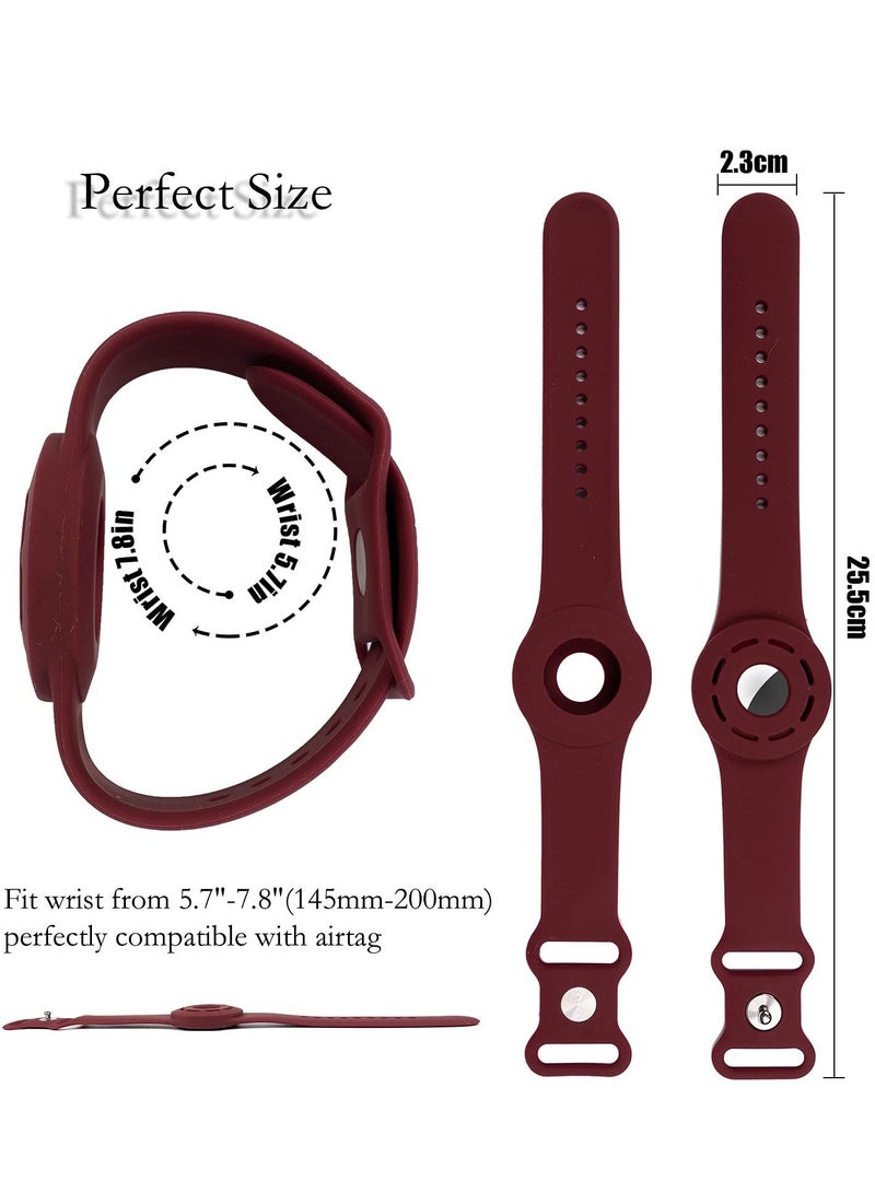 SYOSI 4 Kids Wristbands with Apple Airtag Case Compatible Bracelet Strap Silicone Adjustable Anti-Loss Protective Case for Children Elderly - Image 2