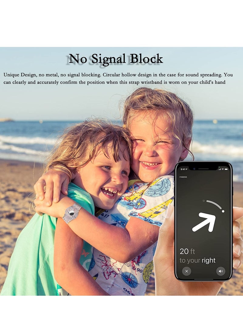 SYOSI 4 Kids Wristbands with Apple Airtag Case Compatible Bracelet Strap Silicone Adjustable Anti-Loss Protective Case for Children Elderly - Image 5