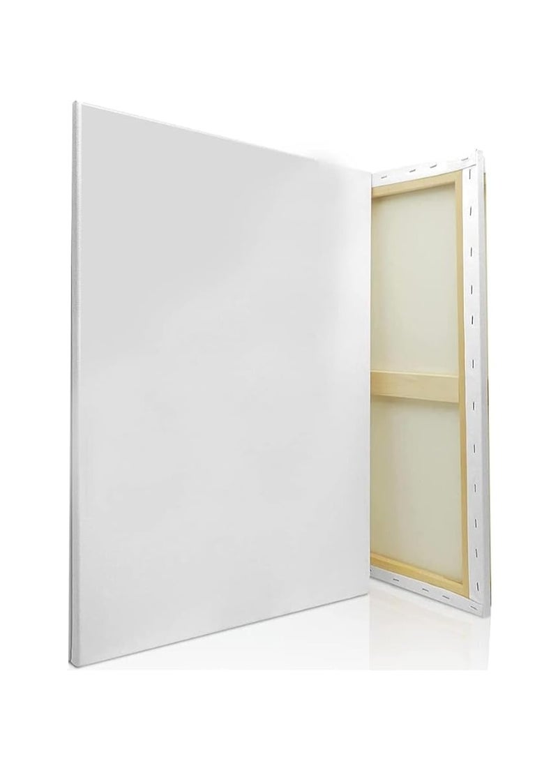 PARTNER Stretched Canvas 70X100CM White Cotton Artist Canvas Boards for Painting Acrylic Pouring Oil Paint Dry & Wet Art Media  - Image 2