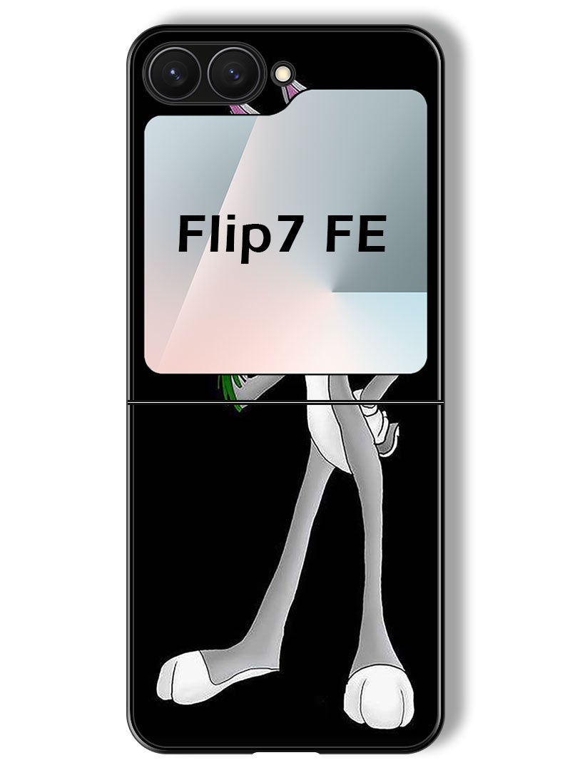 Theodor Case Compatible with Samsung Galaxy Z Flip 7 FE 6.7 Inch Protection Shockproof Bumper Cover Rabbit - Image 1
