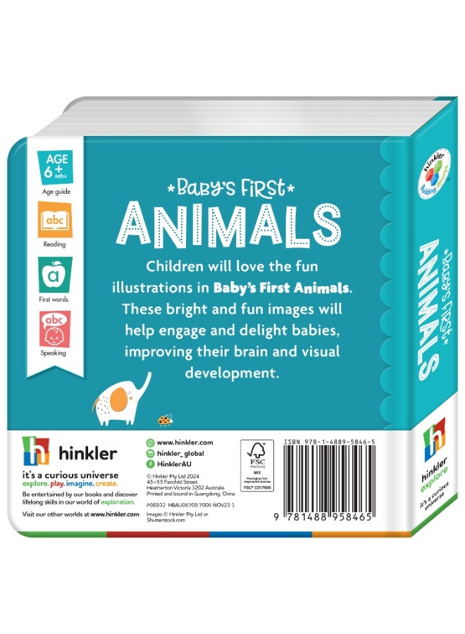 Hinkler Baby's First Animals | 24 Pages | Learning Book| Bright Picture & Words |  Age6+ - Image 4
