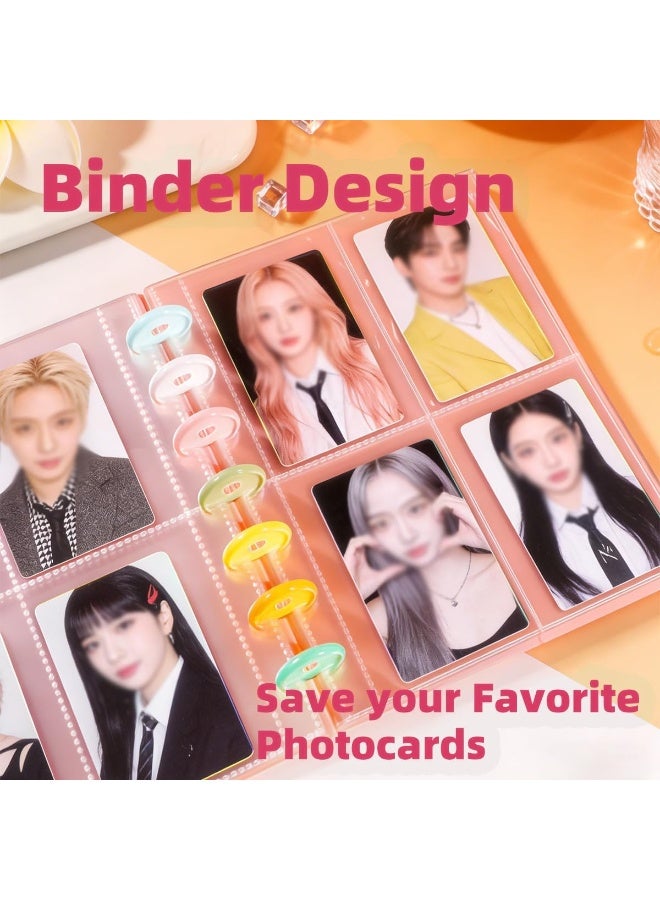 2PCSألبوم بطاقة الصور,ألبوم حامل بطاقة الصور 3 بوصة لـ Fujifilm Instax Mini,صور Polaroid,بطاقات التداول القياسية وبطاقات الهوية, الوردي, 40 ورقة 160 جيوب - Image 3