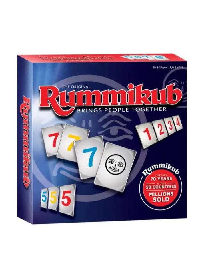 Classic Rummikub - The original numbers game for families - Challenges speed and strategic thinking - 2-4 players - Suitable for ages 8+ - Over 70 years of global fun!
