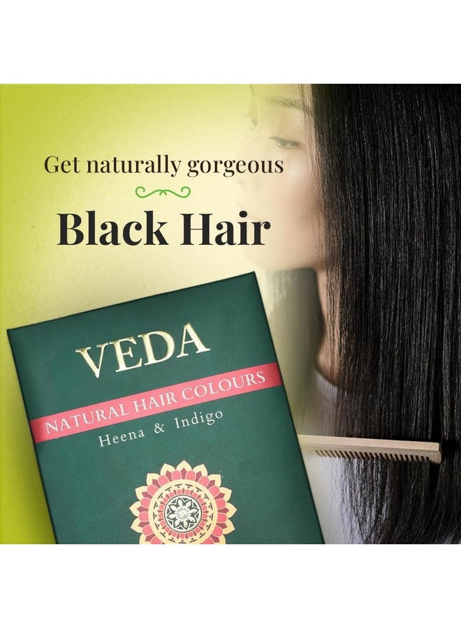VEDA Natural Colours For Black Hair|Henna Powder, Indigo Powder, Hair Pack)|Long Lasting Natural Hair, 1 Count - Image 2