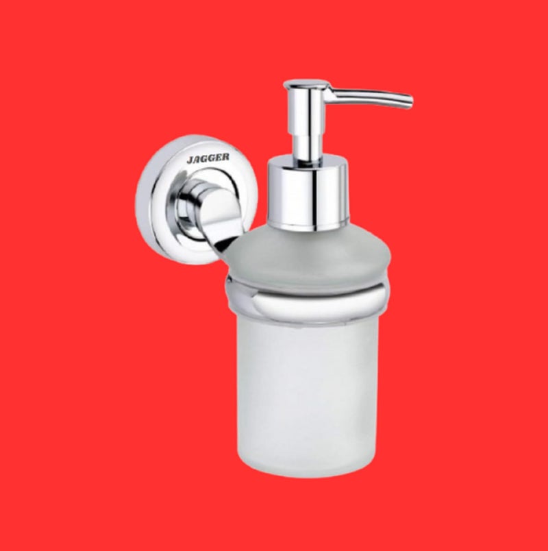 JAGGER JAG255 Wall Mounted Liquid Glass Soap Dispenser/Shampoo Conditioner Holder/Handwash Dispenser/for Wash Basin/Bathroom/Living Room/Hotel/Home/Office (Chrome Finish) - Image 1