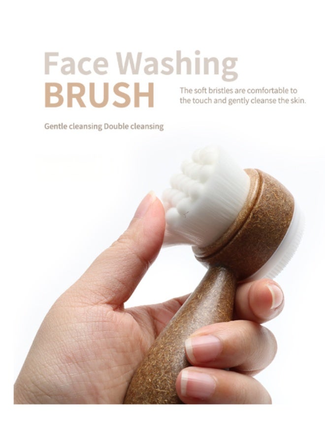 فرشاة تنظيف الوجه اليدوية، مادة جديدة صديقة للبيئة، فرشاة وجه متعددة الوظائف 2 في 1 - Image 2