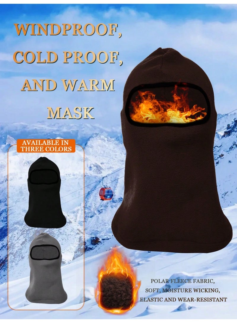 Coffee Thermal Windproof Full Face Mask - Image 5