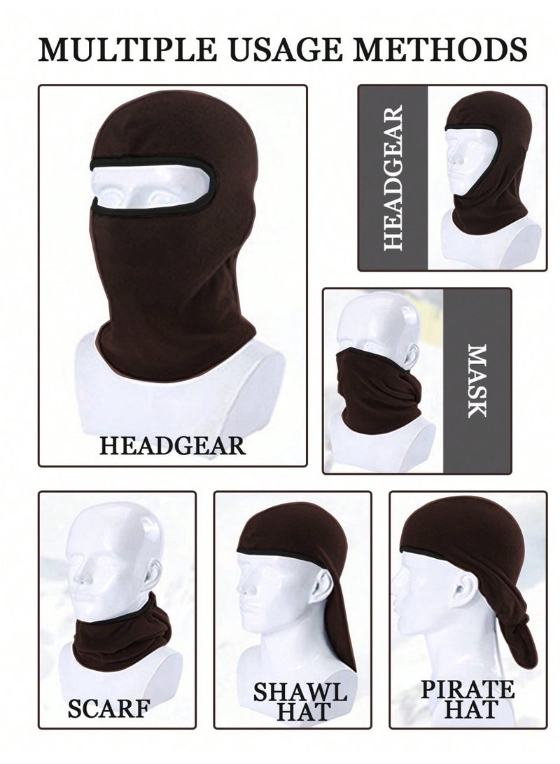 Coffee Thermal Windproof Full Face Mask - Image 3