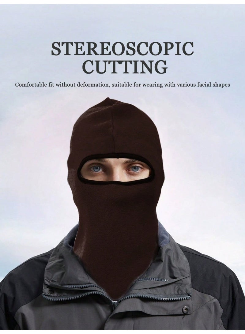Coffee Thermal Windproof Full Face Mask - Image 1