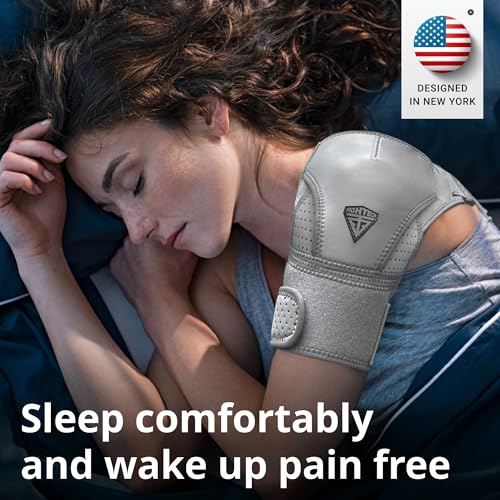 FIGHTECH Shoulder Brace for Torn Rotator Cuff for Men and Women - 2 Sizes - Support & Pain Relief (Gray, Small/Medium) - Image 5