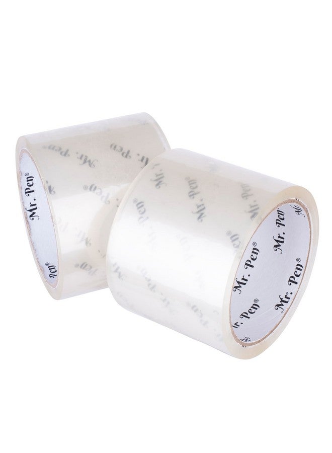 Mr. Pen 3 Inch Packing Tape 2 Pack Wide Tape 45 Yards 1.9Mil No Smell 3 Inch Tape Shipping Tape Packaging Tape Packing Tape Rolls Clear Packing Tape Moving Tape Packing Tape Refill - Image 1