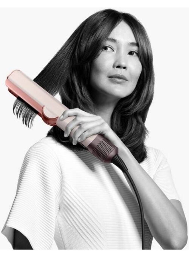 دي أس مكواة فرد الشعر HT01 Airstrait، 1600 واط، شاشة LCD، للشعر المبلل والجاف، وضعان - 3 درجات حرارة، 3 سرعات طاقة، جهد 240 فولت، تدفق هواء بديهي، خاصية القفل، إيقاف تلقائي، لون وردي-ذهبي - Image 2