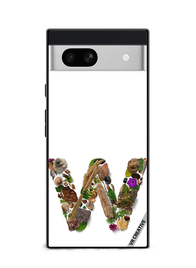 VR CREATIVE Protective Case Cover For Google Pixel 7a Alphabet W Design Multicolour - Image 1