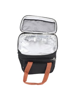 Lunch Bag 2 Deck Messenger Large Capacity Waterproof Leakage Proof 2 Way Zipper Insulated Lunch Box for Picnic Camp Office Black - pzsku/ZFAAF726821DC52A9A80DZ/45/_/1740392614/8f3c4e7d-2c43-4410-9b8d-e5f8a35077b9