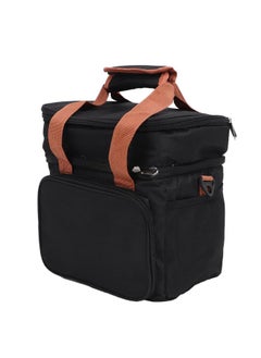 Lunch Bag 2 Deck Messenger Large Capacity Waterproof Leakage Proof 2 Way Zipper Insulated Lunch Box for Picnic Camp Office Black - pzsku/ZFAAF726821DC52A9A80DZ/45/_/1740392614/c9f7efab-f5fe-451b-a85c-c85239631979