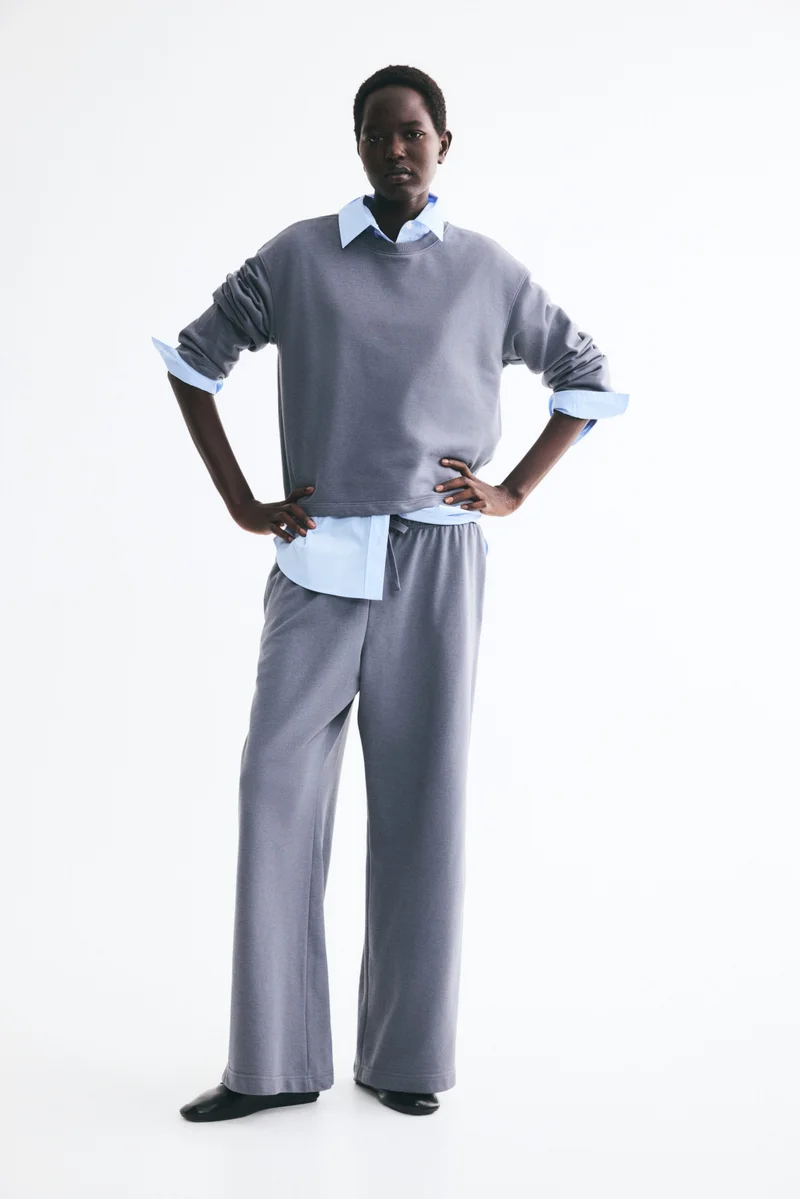 2-piece cotton sweatshirt set