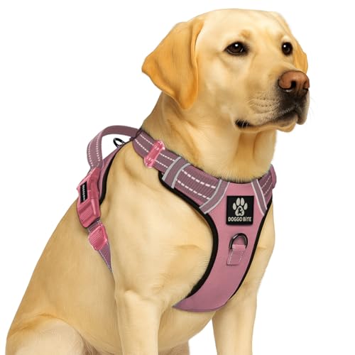 Doggo Bite Premium Reflective Dog Vest Harness| Soft Breathable| Padded Handle| Adjustable Straps & Luxury Buckle | Soft Padded Mesh | No Pull | No-Choke | Chest 27-36inch | All Large Breeds 23-35 Kg - Image 1