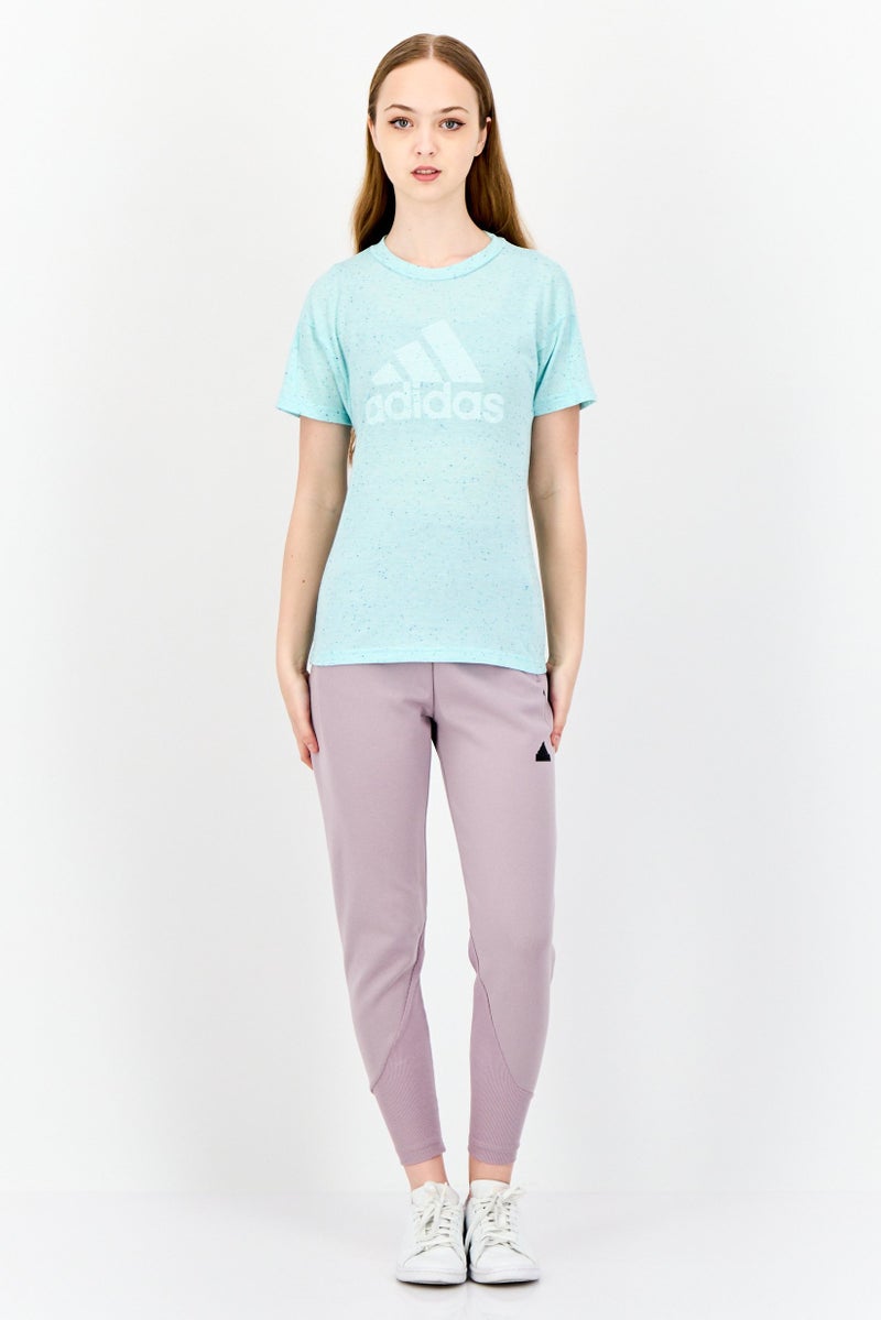 Adidas Women Sportswear Fit Short Sleeve Winners 3,0 Outdoor T-Shirt, Turquoise - Image 3