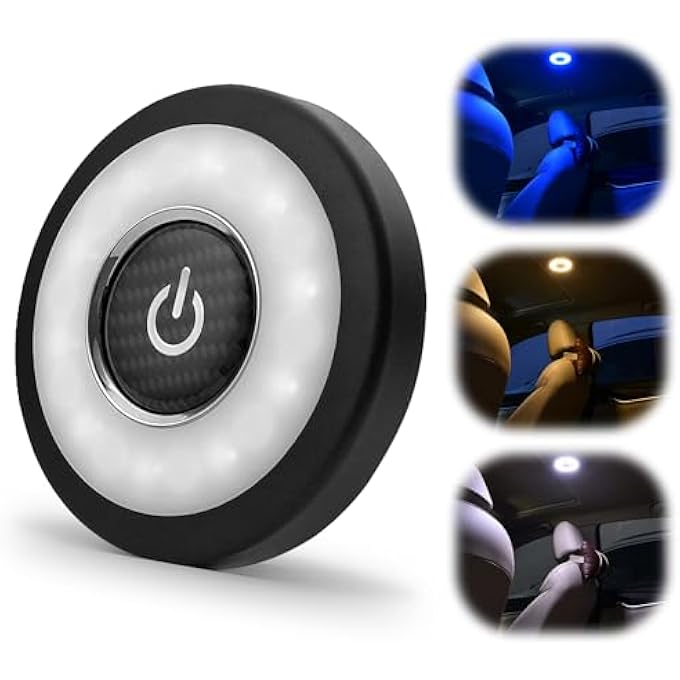Khazna Car Dome Light Super Bright Usb Rechargeable Led Lamp For Interior Ceiling Trunk Cargo Area Universal MultiFunction Vehicle Light For Rv Truck Car Camping Bedroom Cabinet - Image 1