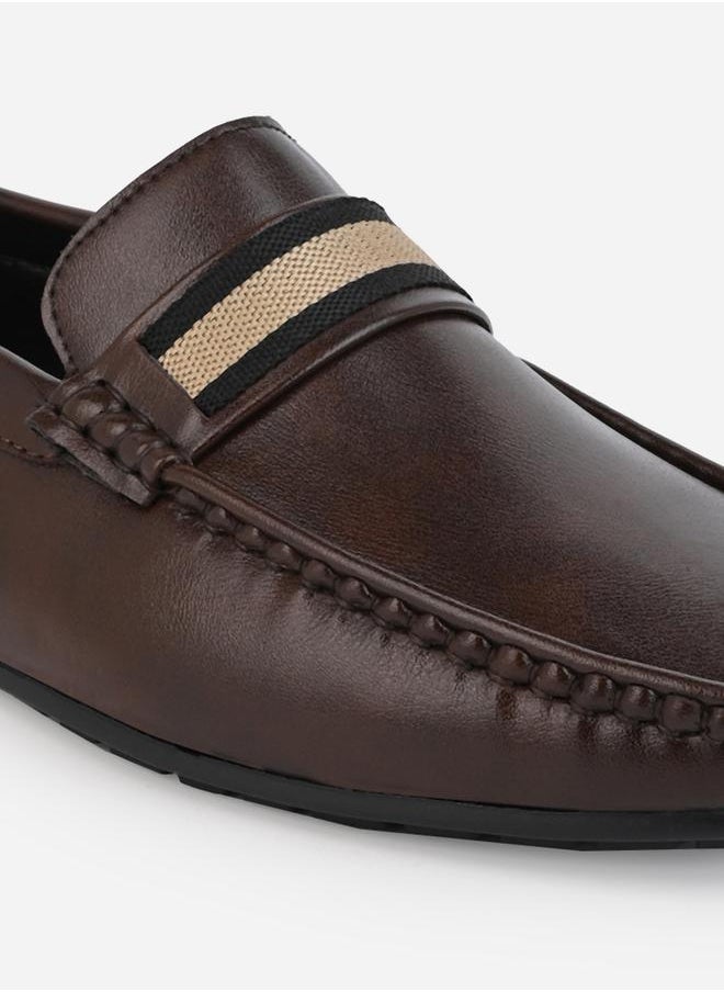 Styli Slip On Square toe Single Band Loafers