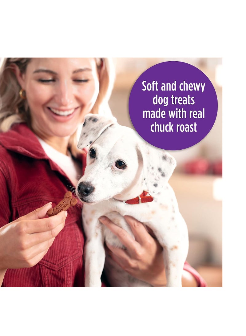 MILK-BONE Milk-Bone Soft & Chewy Dog Treats, Beef & Filet Mignon Recipe, 25 Ounce Made with Real Chuck Roast  - Image 4