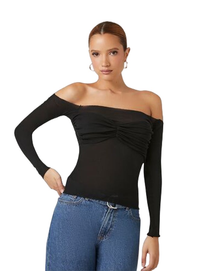 FOREVER 21 Ruched Off-the-Shoulder Top - Image 1