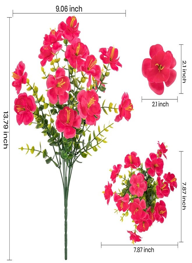 Lnoicy 16 Bundles Realistic Artificial Camellia Flowers for Outdoor, UV Resistant Faux Lifelike Fake Flowers for Home Decor, Wedding, Centerpiece（Purple/Magenta/Rose Red/Pink） - Image 3
