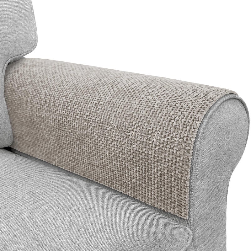LovoGemy Couch Arm Covers, Sofa Arm Covers, Waterproof Armrest Cover for Sofa, Armchair, Loveseat, Non-Slip Recliner Arm Cover, Headrest Cover, Arm Chair Covers Set of 2 (Latte, 24"Ã—20") - Image 1
