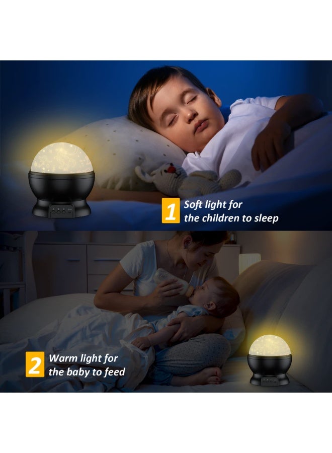 KISSUN Dinosaur Toys for 3-5-7 Year Old Boys Gifts,2 in 1 Night Light with Projector&360° Rotation,Boy Toys for 2-14 Year Olds Kids Birthday Xmas Easter Gifts Toys Nursery Children Room Decor (Black) - Image 5