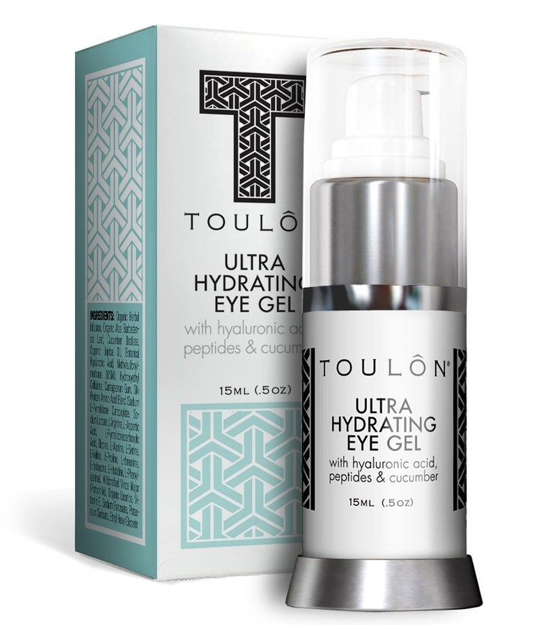 TOULON Best Eye Gel for Dark Circles and Puffiness Reduce Wrinkles Bags  Crows Feet Natural  100 Pure Firming Anti Aging Gel for Men and Women with Aloe Vera  Soothing Cucumber15ml 5oz