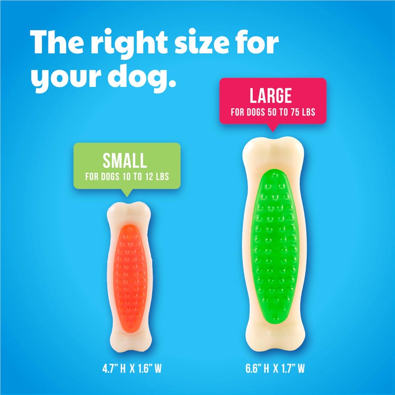 Hartz Chew 'n Clean Tuff Bone Bacon Scented Dental Dog Chew Toy - Large - Image 5