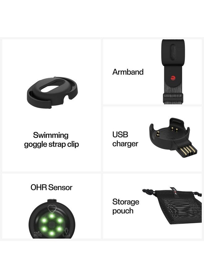 POLAR Verity Sense Optical Heart Rate Monitor Armband For Sport Ant+ And Dual Bluetooth Hrm Waterproof Hr Sensor With Only One Button Compatible With Peloton, Zwift And Other Apps, Gray, Mxxl - Image 5