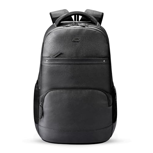 Gear Vintage2 Anti Theft Faux Leather 28 Ltrs Black Laptop Backpack (LBPVG2LTH0101) - Image 1