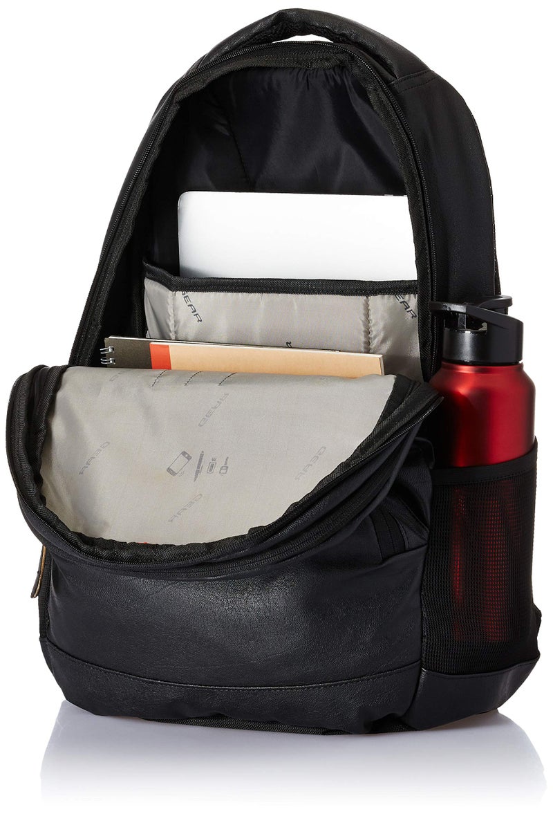 Gear Vintage2 Anti Theft Faux Leather 28 Ltrs Black Laptop Backpack (LBPVG2LTH0101) - Image 4