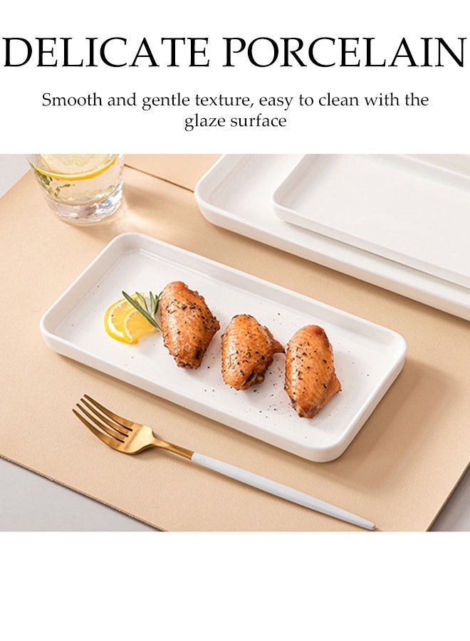 DUNISO 5 Pcs Non Stick Pizza Pan,Ceramic Dinner Plates Set, Premium Porcelain Dinner Set,Porcelain Baking Mould Plate,Resistant to High Temperatures,Colorfast,Microwave/Oven/Disinfection Cabinet/Dishwasher Safe,for Salad,Pizza,Steak,Buffet - Image 5