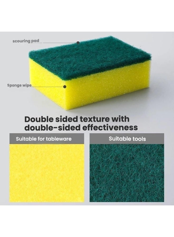 PTTIMFFM 2-in-1 Kitchen Soap Dispenser with Sponge Holder, Easy-Press Dishwashing Pump, 1000ml Large Capacity, Includes 5 Double-Sided Cleaning Sponges - Image 4